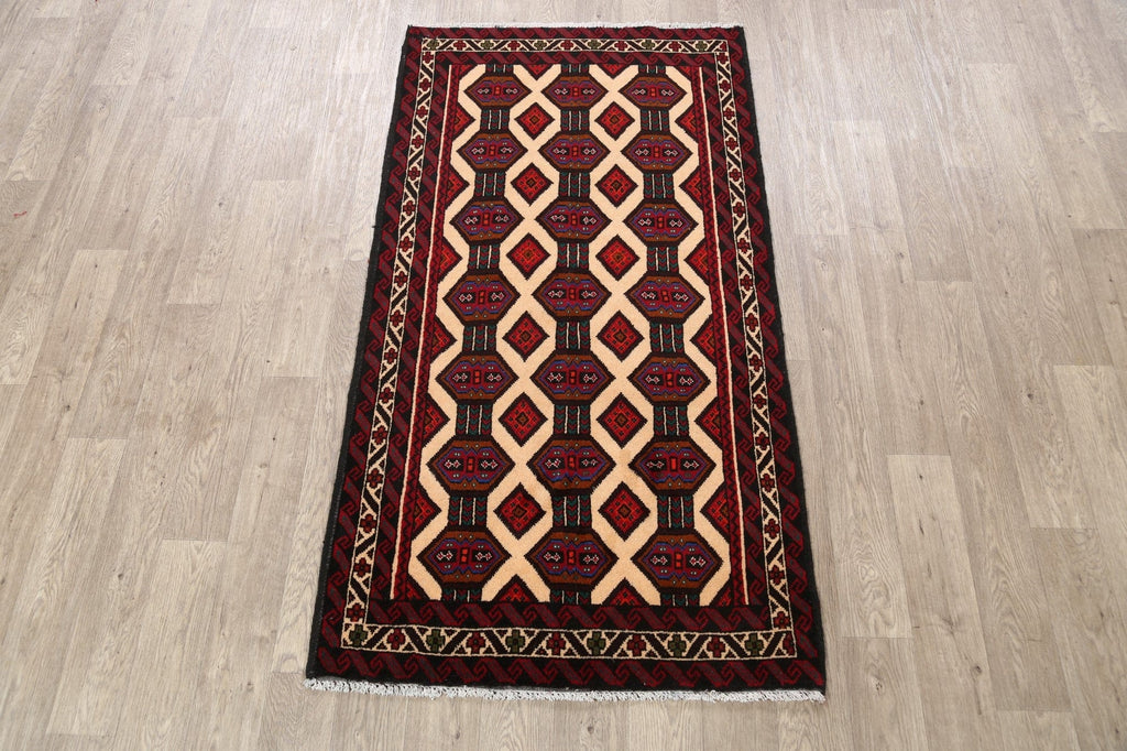 Balouch Afghan Oriental Area Rug 3x6