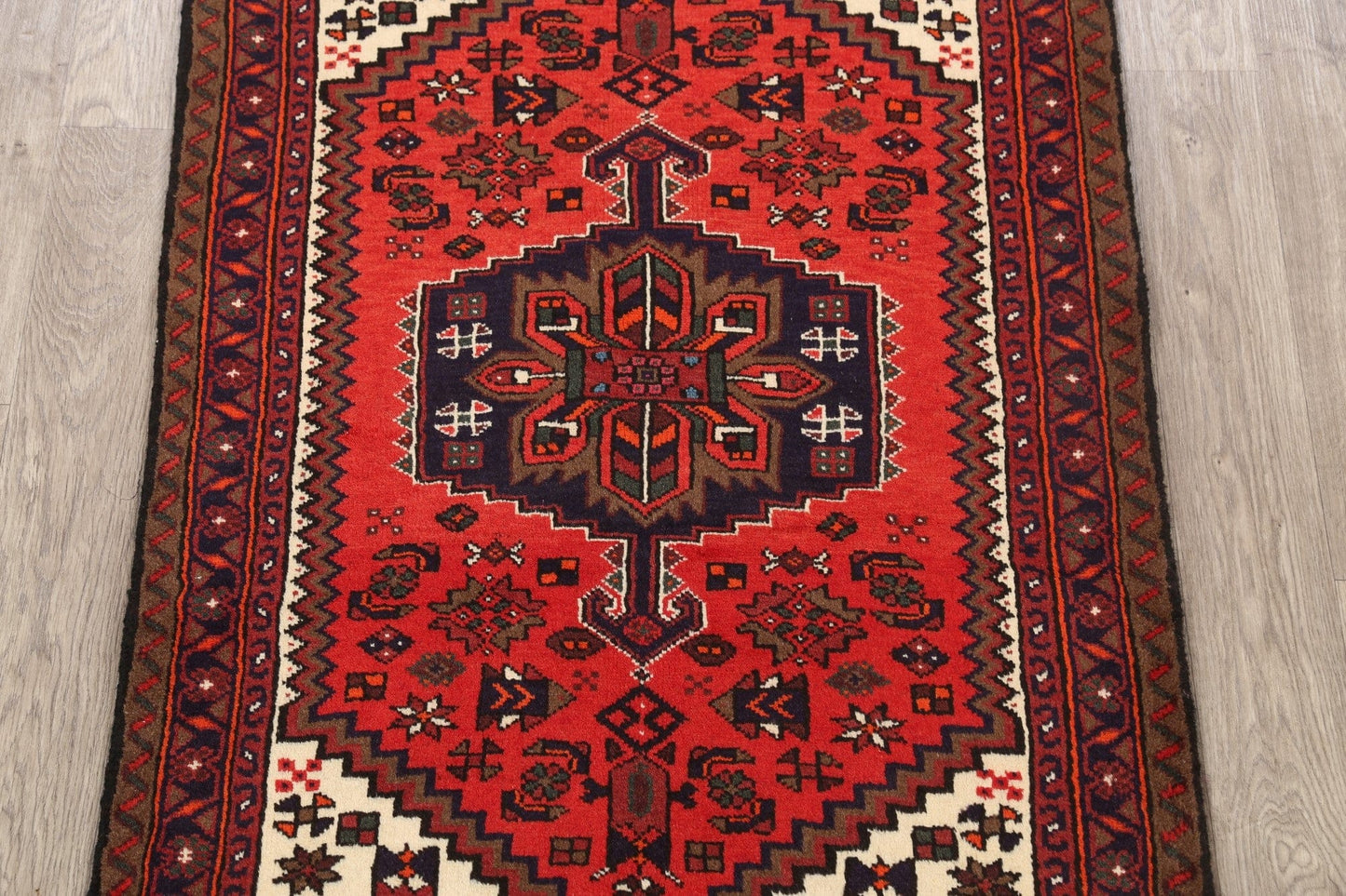 Tribal Hamedan Persian Area Rug 3x5