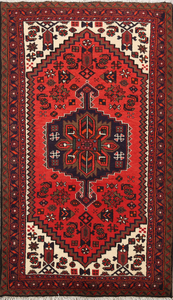 Tribal Hamedan Persian Area Rug 3x5