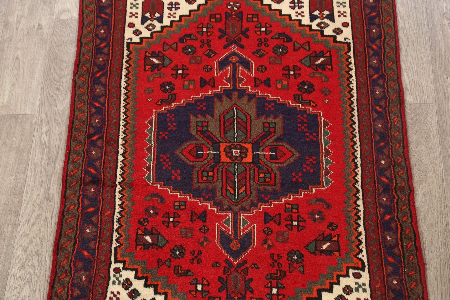 Tribal Hamedan Persian Area Rug 3x5