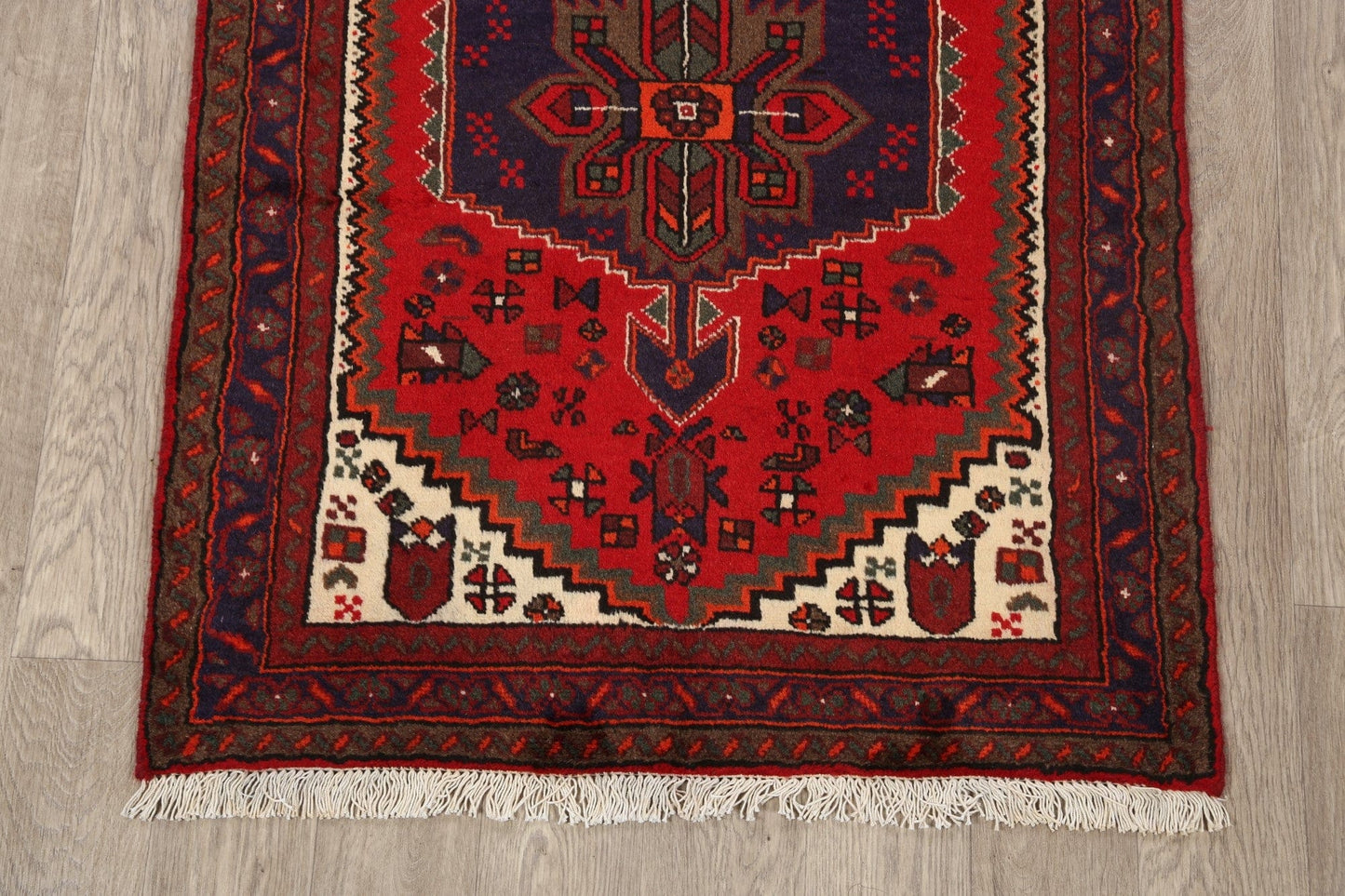 Tribal Hamedan Persian Area Rug 3x5