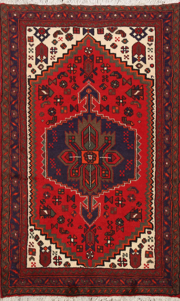 Tribal Hamedan Persian Area Rug 3x5