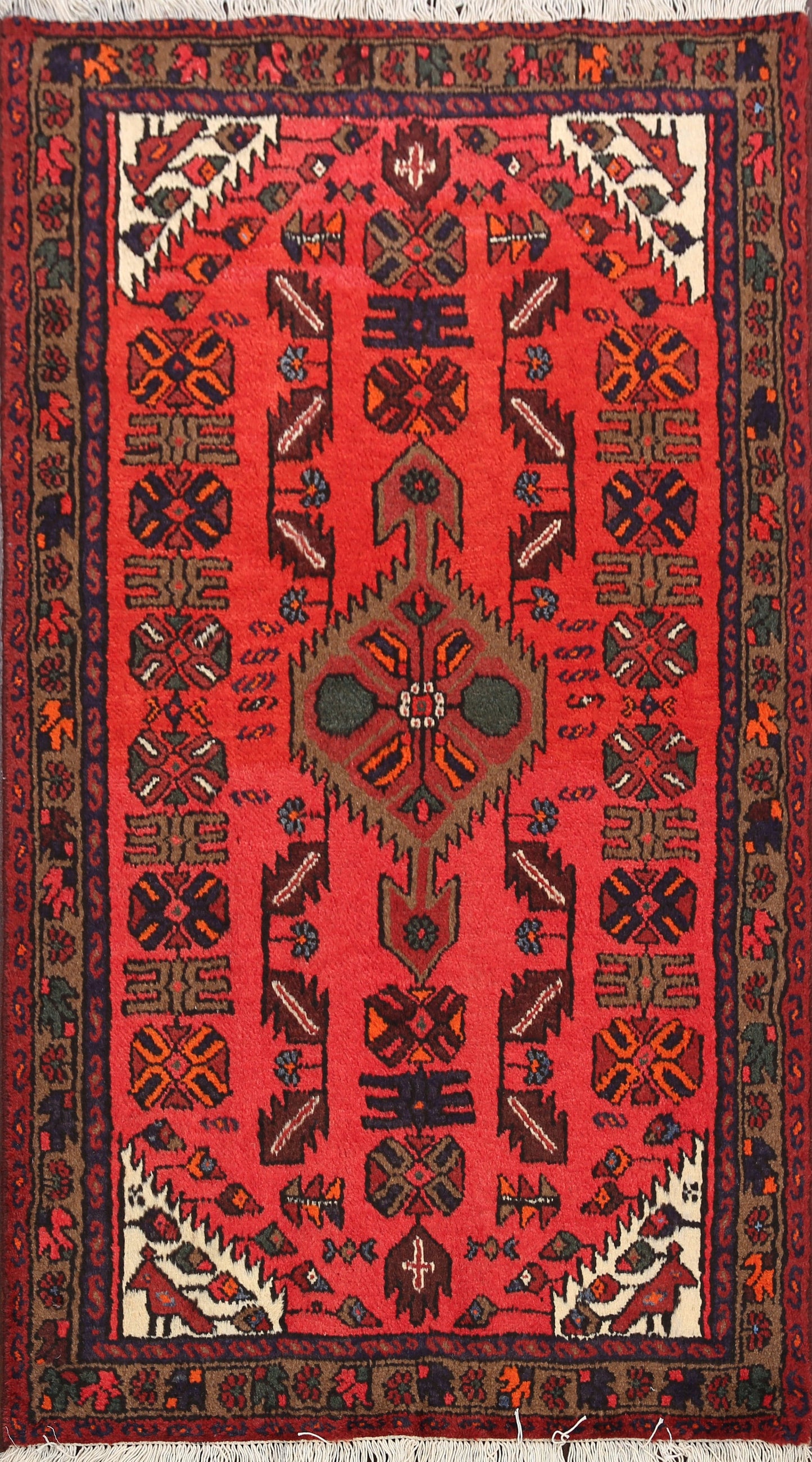 Hamedan Persian Area Rug 3x5