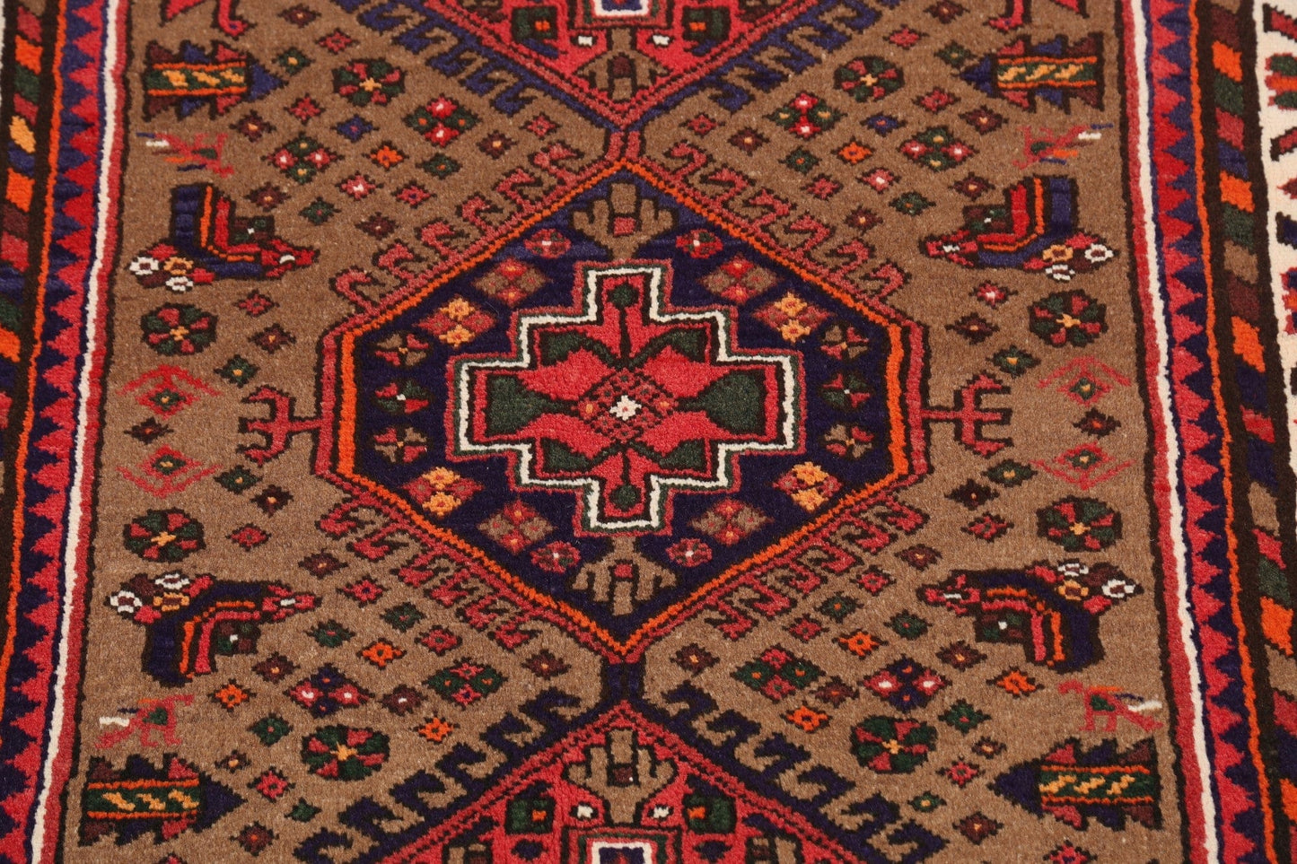 Tribal Hamedan Persian Area Rug 3x6