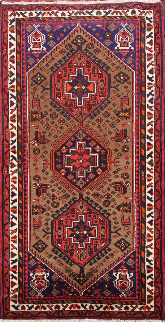 Tribal Hamedan Persian Area Rug 3x6