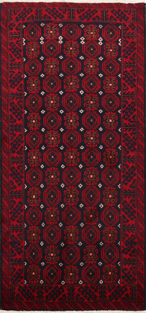 Balouch Afghan Oriental Area Rug 3x6