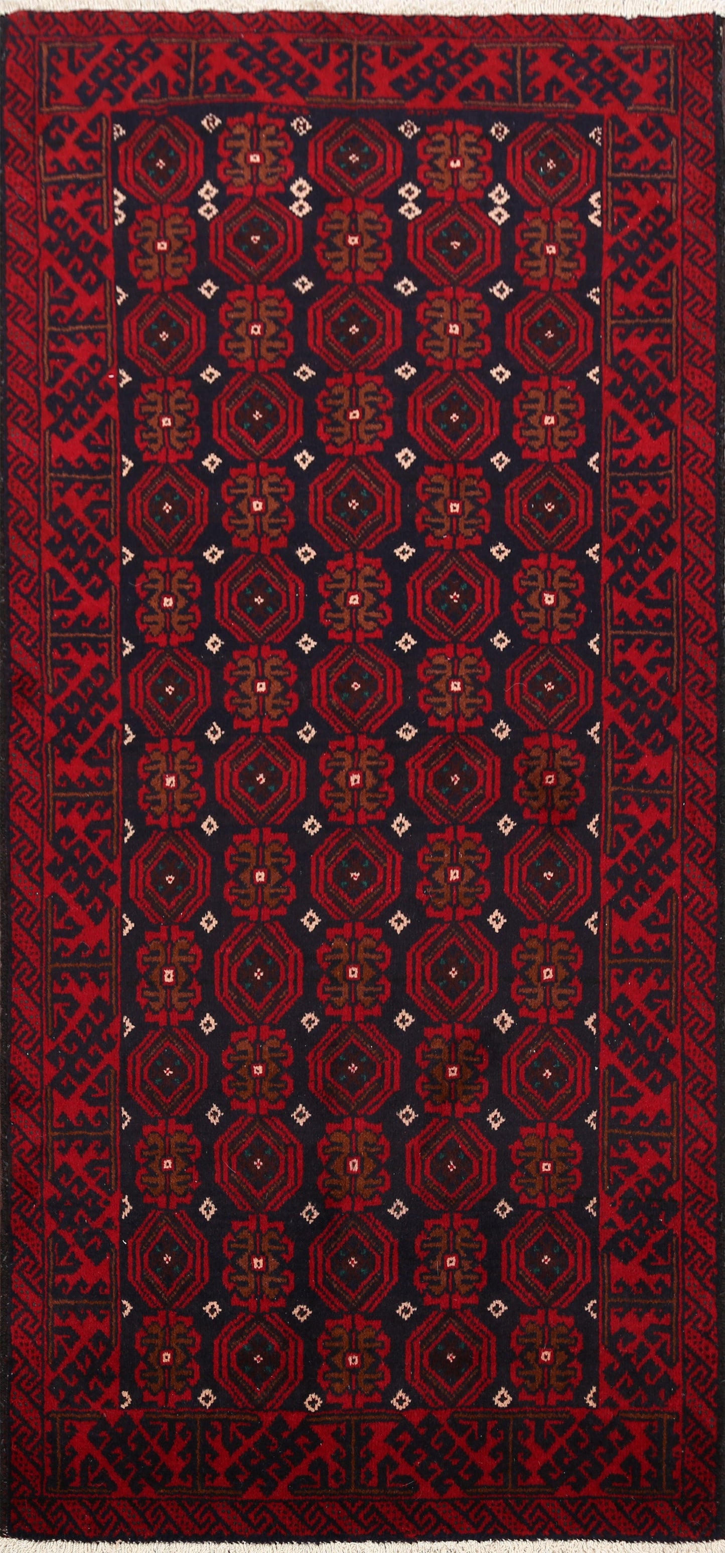 Balouch Afghan Oriental Area Rug 3x6