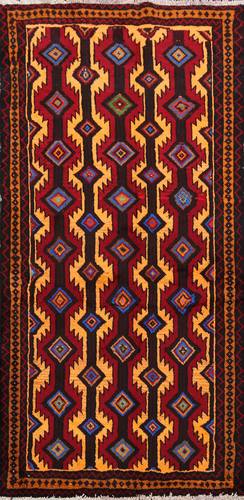 Balouch Afghan Oriental Area Rug 3x6