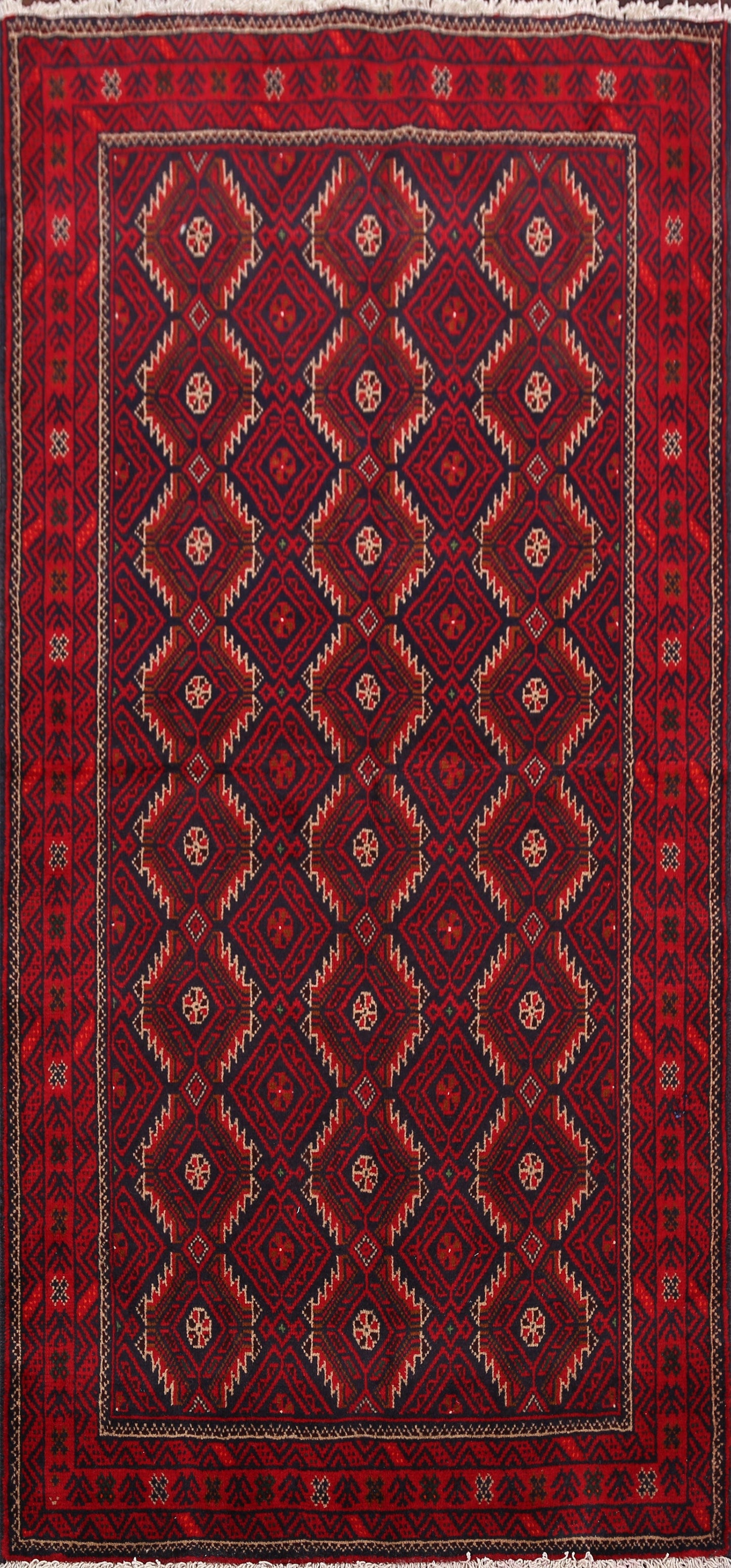 Balouch Afghan Oriental Area Rug 4x6