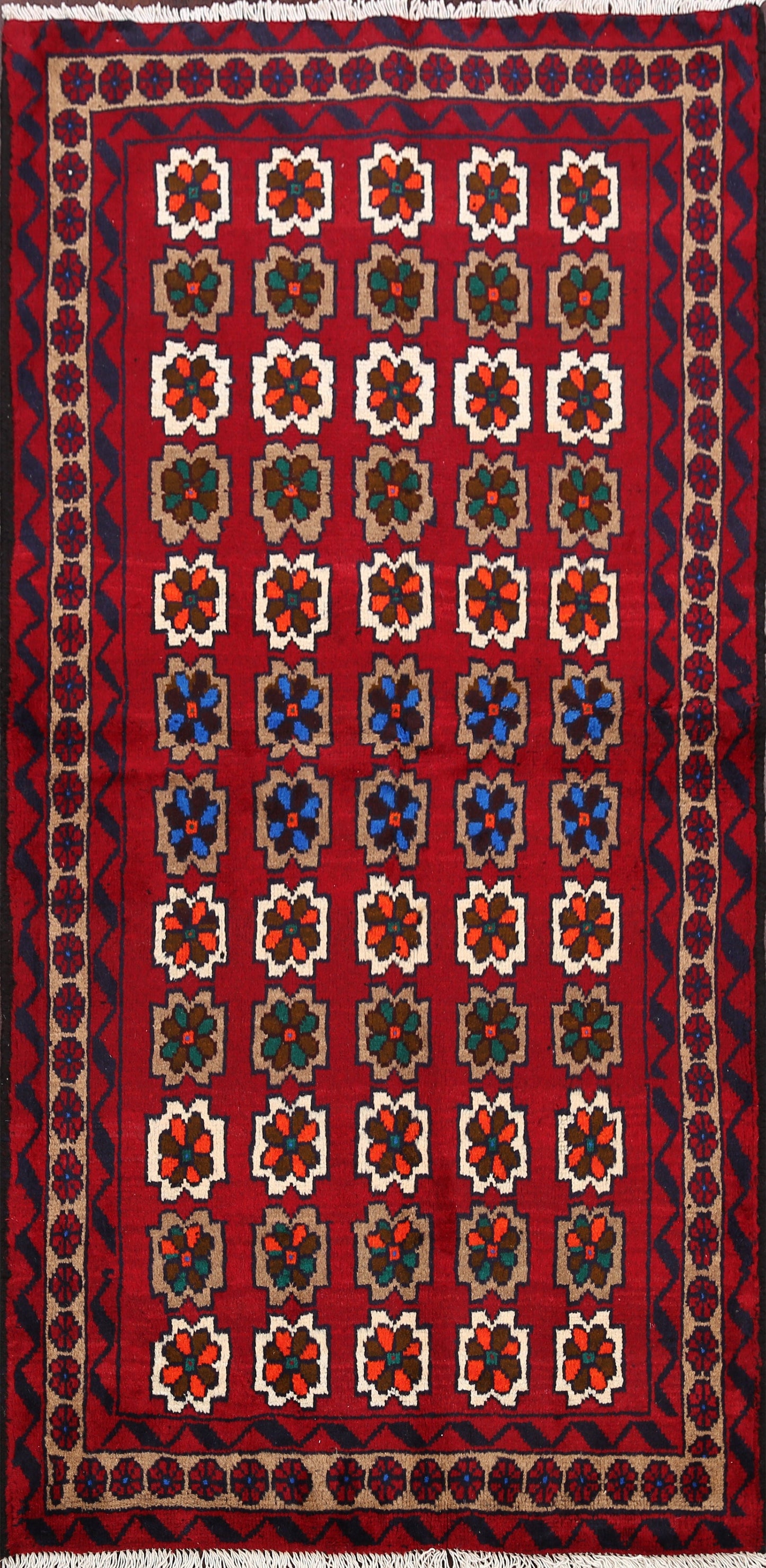 Balouch Afghan Oriental Area Rug 3x6