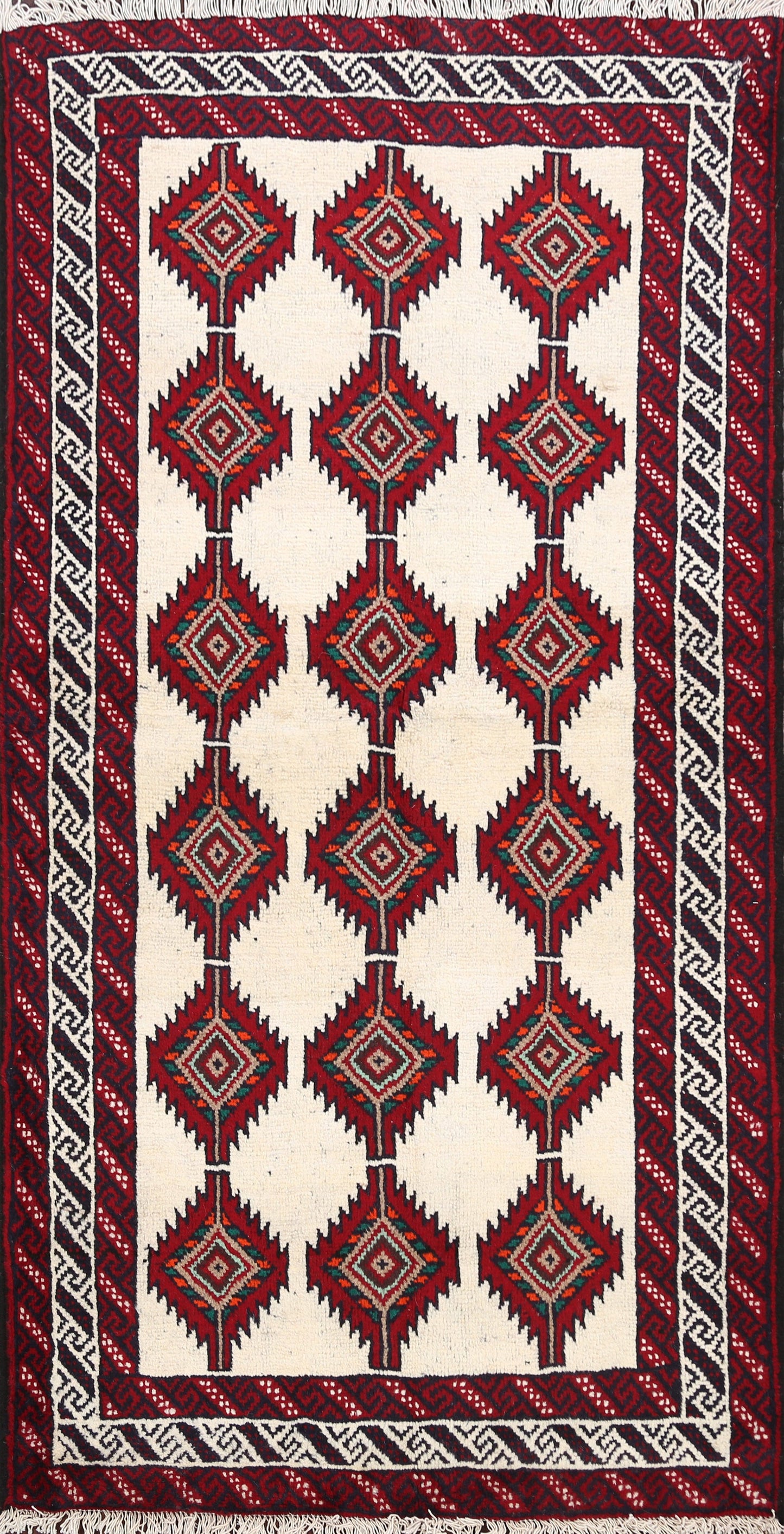 Balouch Afghan Oriental Area Rug 3x6