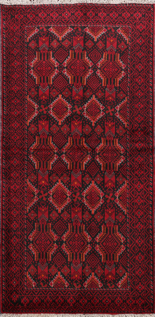 Balouch Afghan Oriental Area Rug 3x6