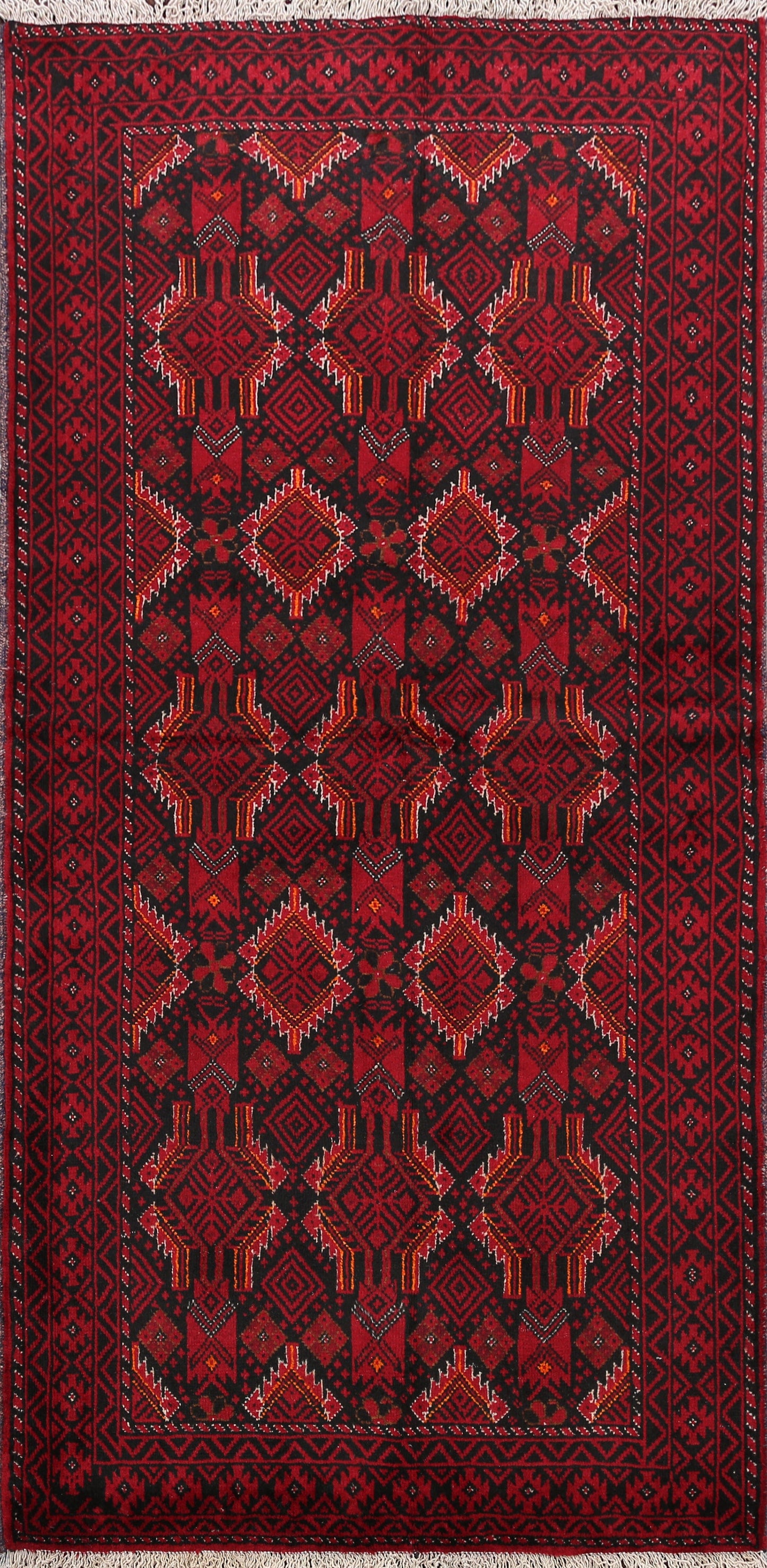 Balouch Afghan Oriental Area Rug 3x6