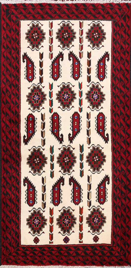 Balouch Afghan Oriental Area Rug 3x6