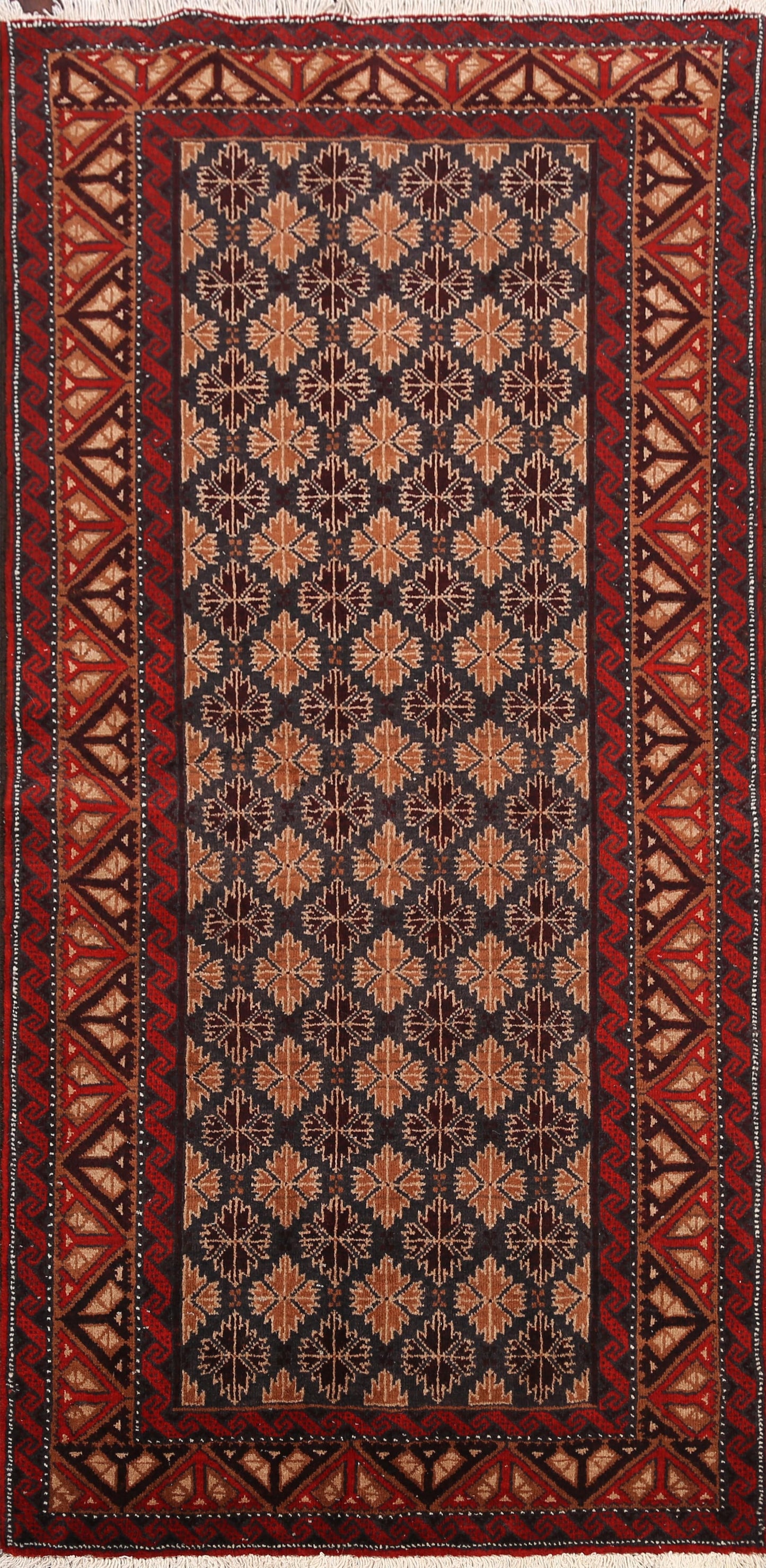 Balouch Afghan Oriental Area Rug 3x6