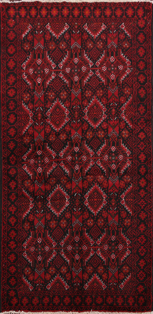 Balouch Afghan Oriental Area Rug 3x6