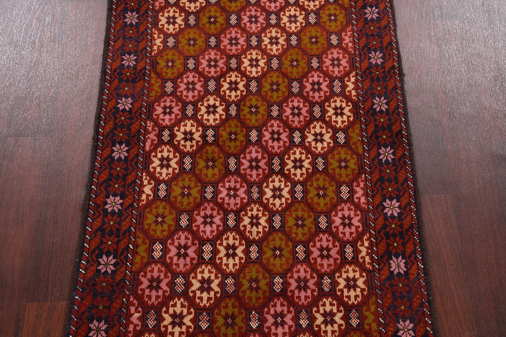 Geometric Balouch Afghan Area Rug 3x5