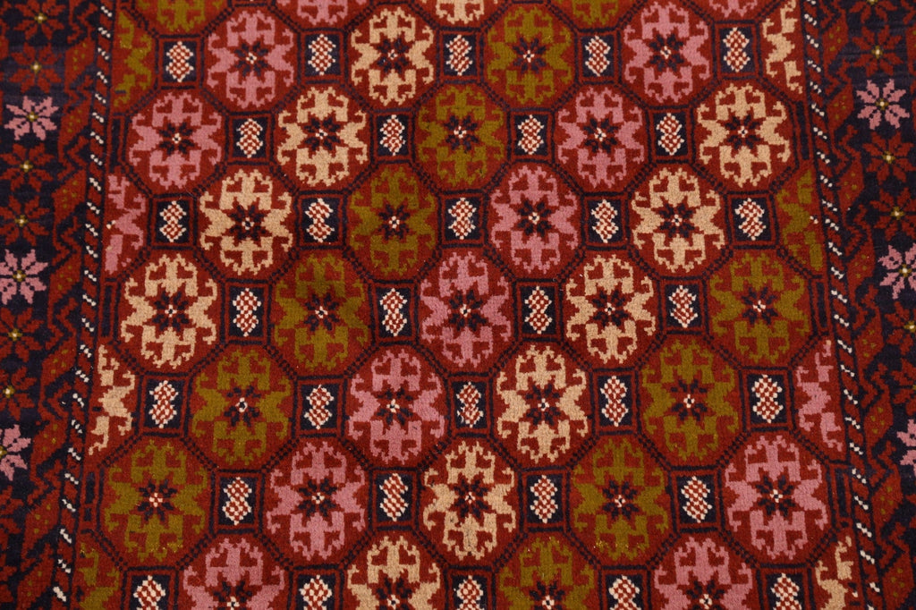 Geometric Balouch Afghan Area Rug 3x5