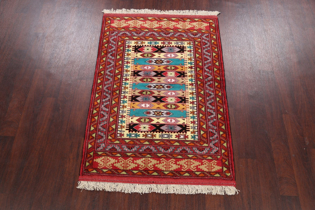 Tribal Turkoman Persian Area Rug 4x5