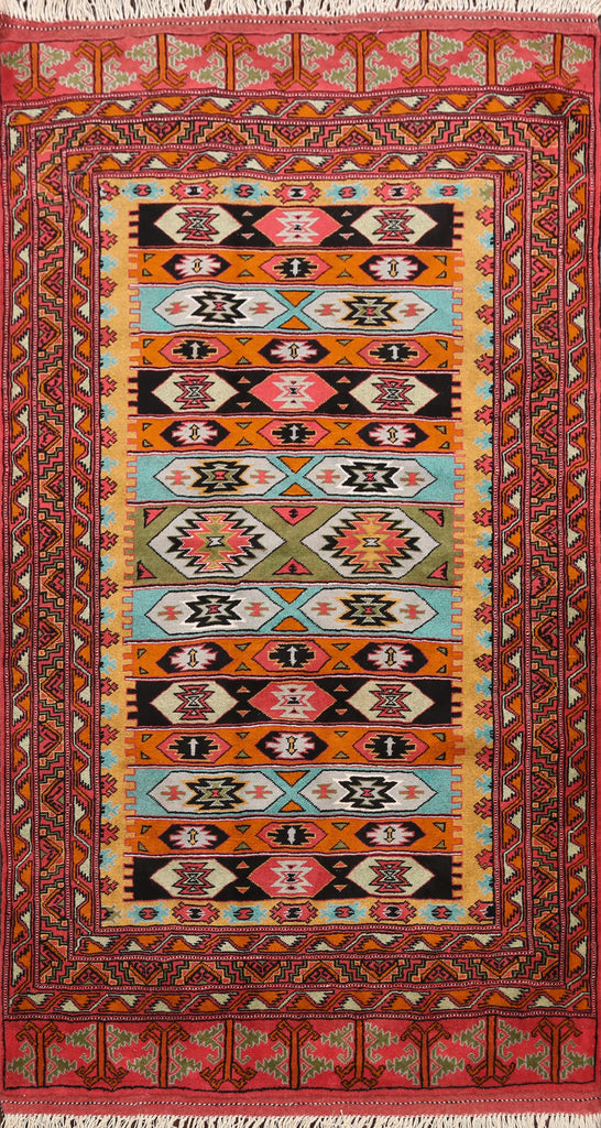 Geometric Turkoman Persian Area Rug 4x6