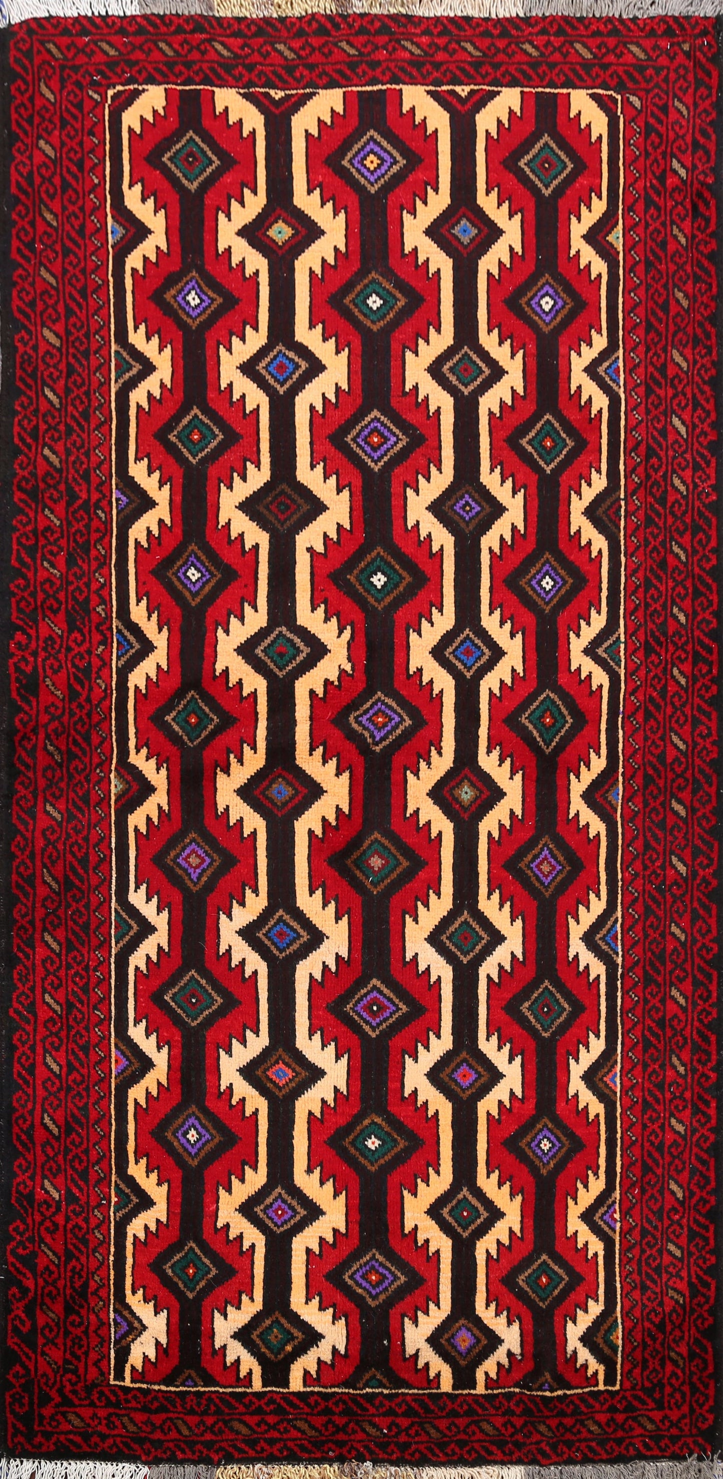 Balouch Afghan Oriental Area Rug 3x6