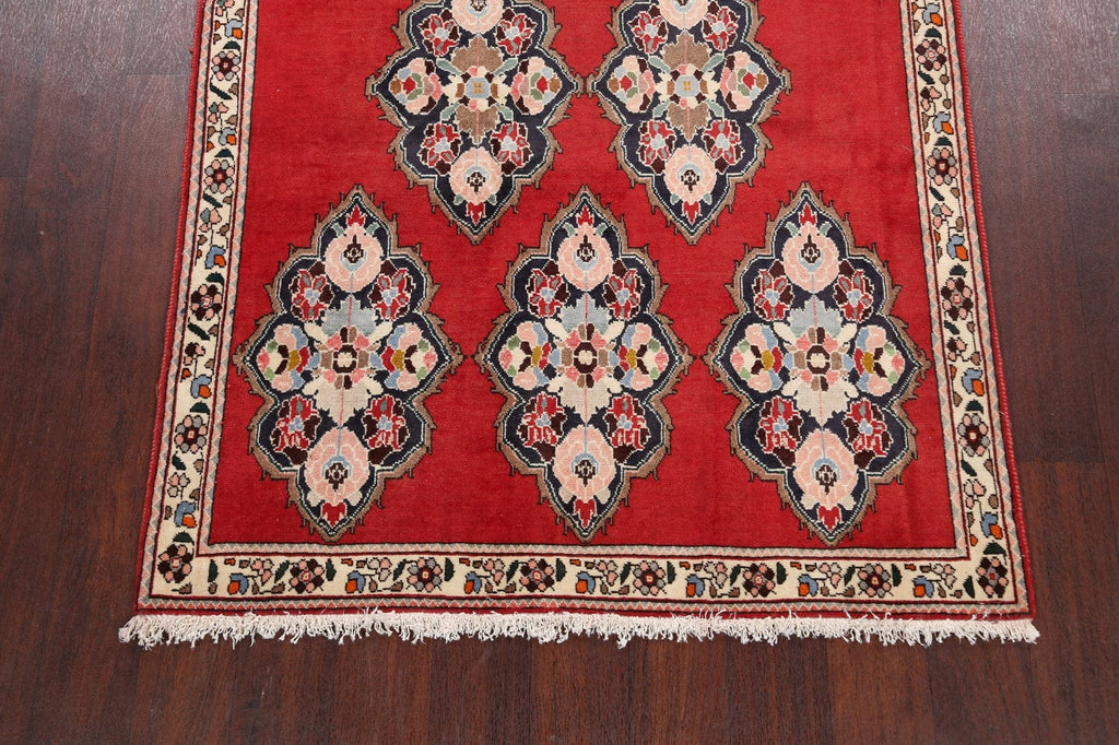 Geometric Sarouk Persian Area Rug 4x5