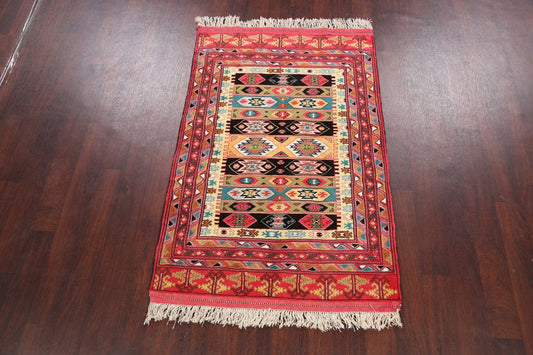 Tribal Turkoman Persian Area Rug 3x5