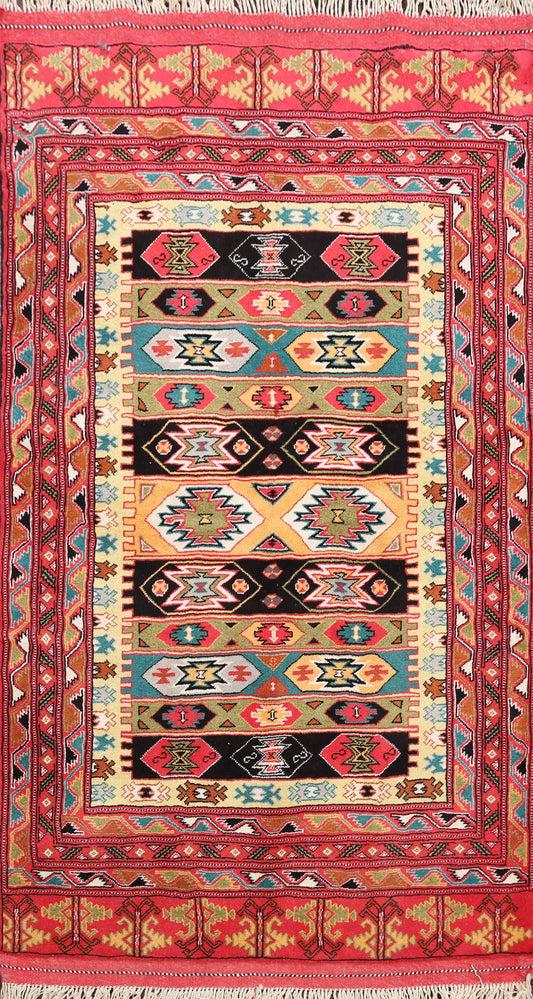 Tribal Turkoman Persian Area Rug 3x5