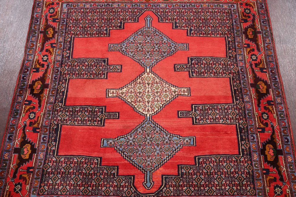 Geometric Bidjar Persian Area Rug 4x5