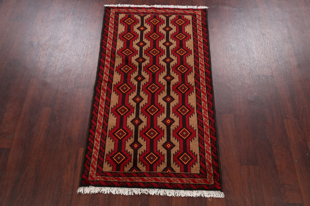 Geometric Balouch Afghan Oriental Area Rug 3x6