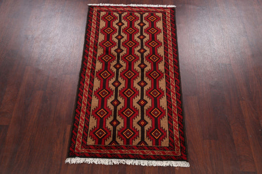 Geometric Balouch Afghan Oriental Area Rug 3x6