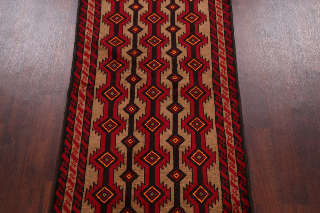 Geometric Balouch Afghan Oriental Area Rug 3x6