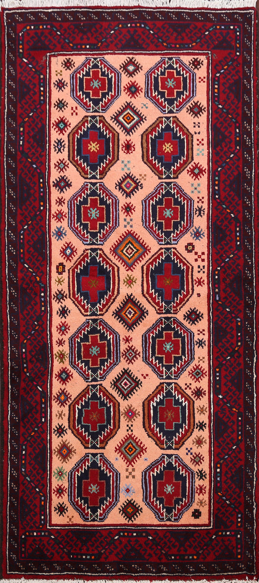 Geometric Balouch Afghan Oriental Area Rug 3x6