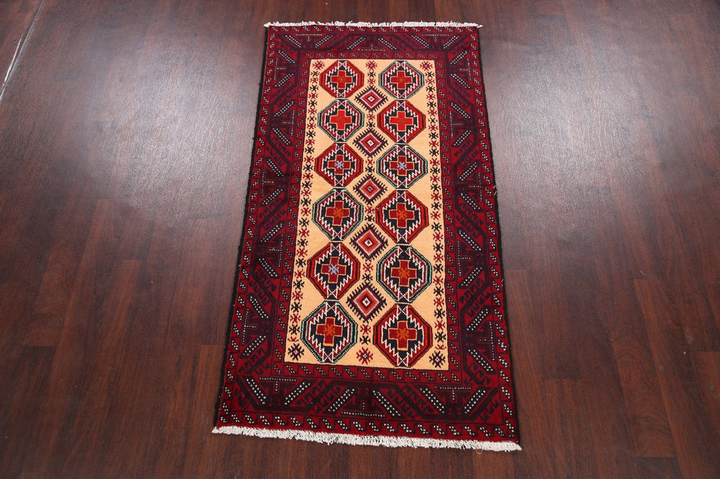 Geometric Balouch Afghan Oriental Area Rug 3x6