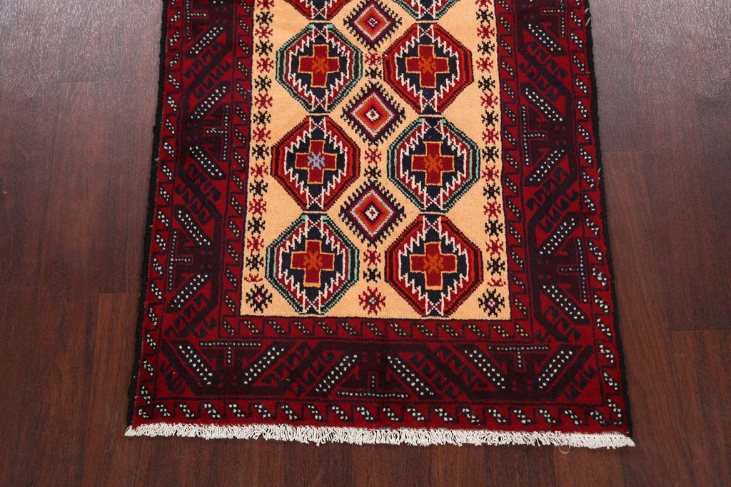 Geometric Balouch Afghan Oriental Area Rug 3x6