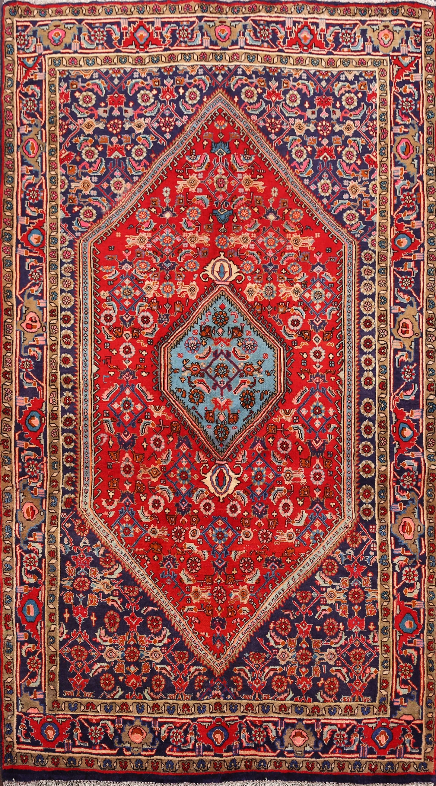 100% Vegetable Dye Bidjar  Persian Area Rug 4x6