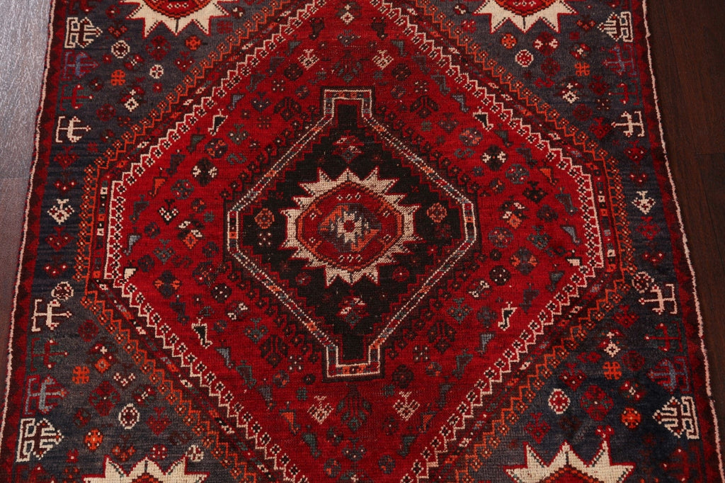 Antique Tribal Shiraz Persian Area Rug 4x5