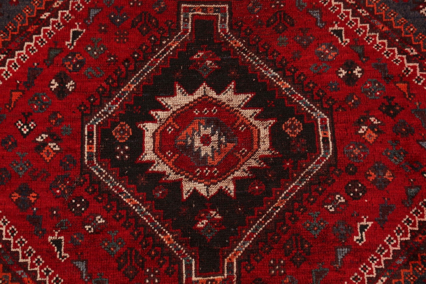 Antique Tribal Shiraz Persian Area Rug 4x5