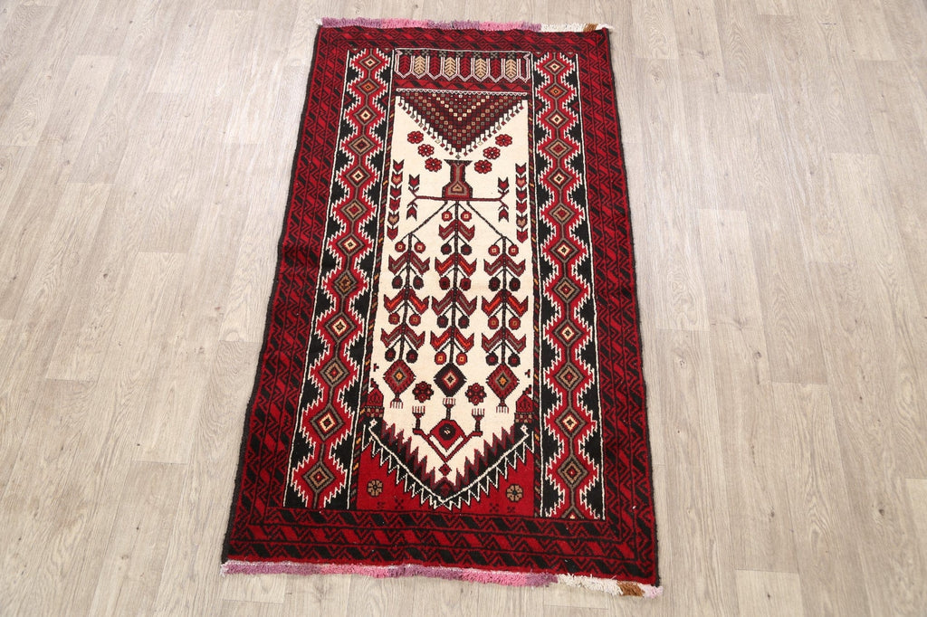 Geometric Balouch Afghan Oriental Area Rug 3x6