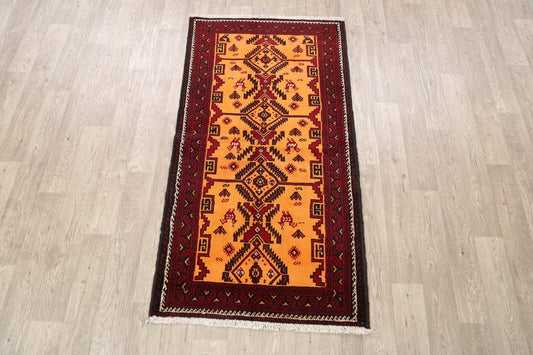 Tribal Balouch Afghan Oriental Area Rug 3x6