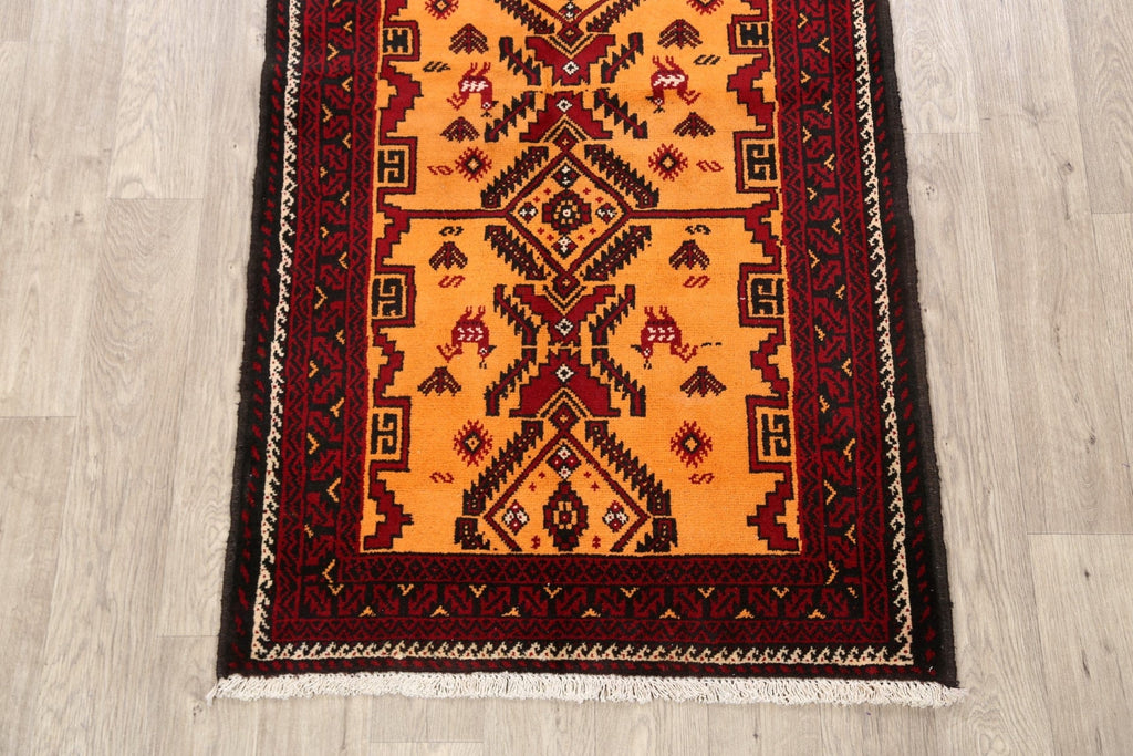 Tribal Balouch Afghan Oriental Area Rug 3x6