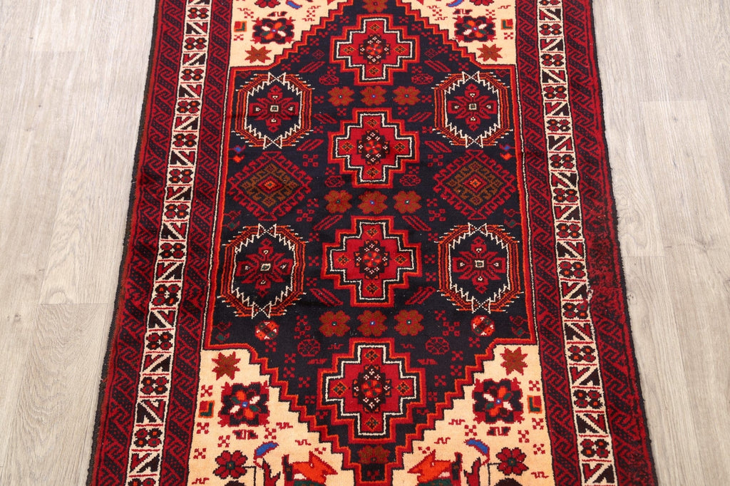 Geometric Balouch Afghan Oriental Area Rug 3x6