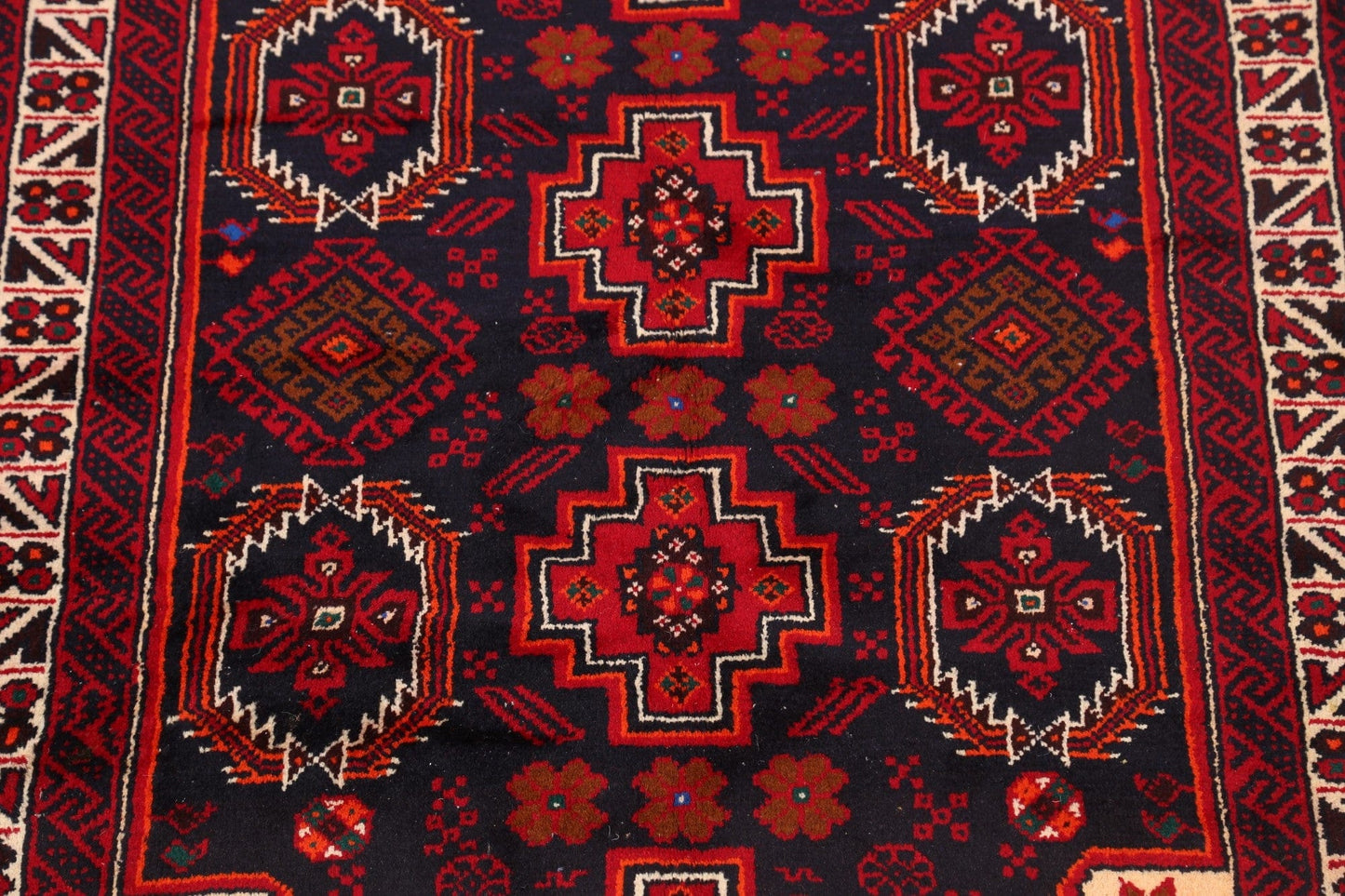 Geometric Balouch Afghan Oriental Area Rug 3x6