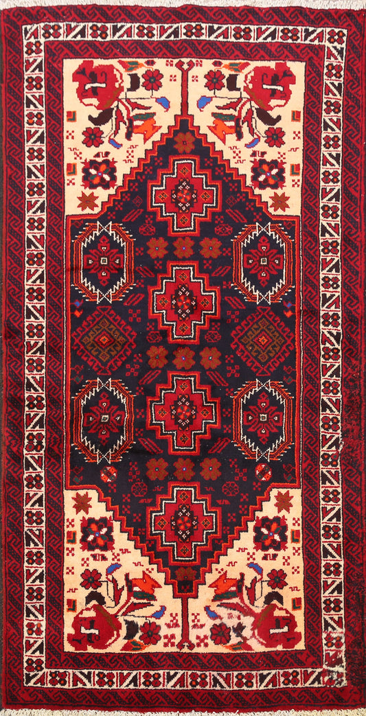 Geometric Balouch Afghan Oriental Area Rug 3x6