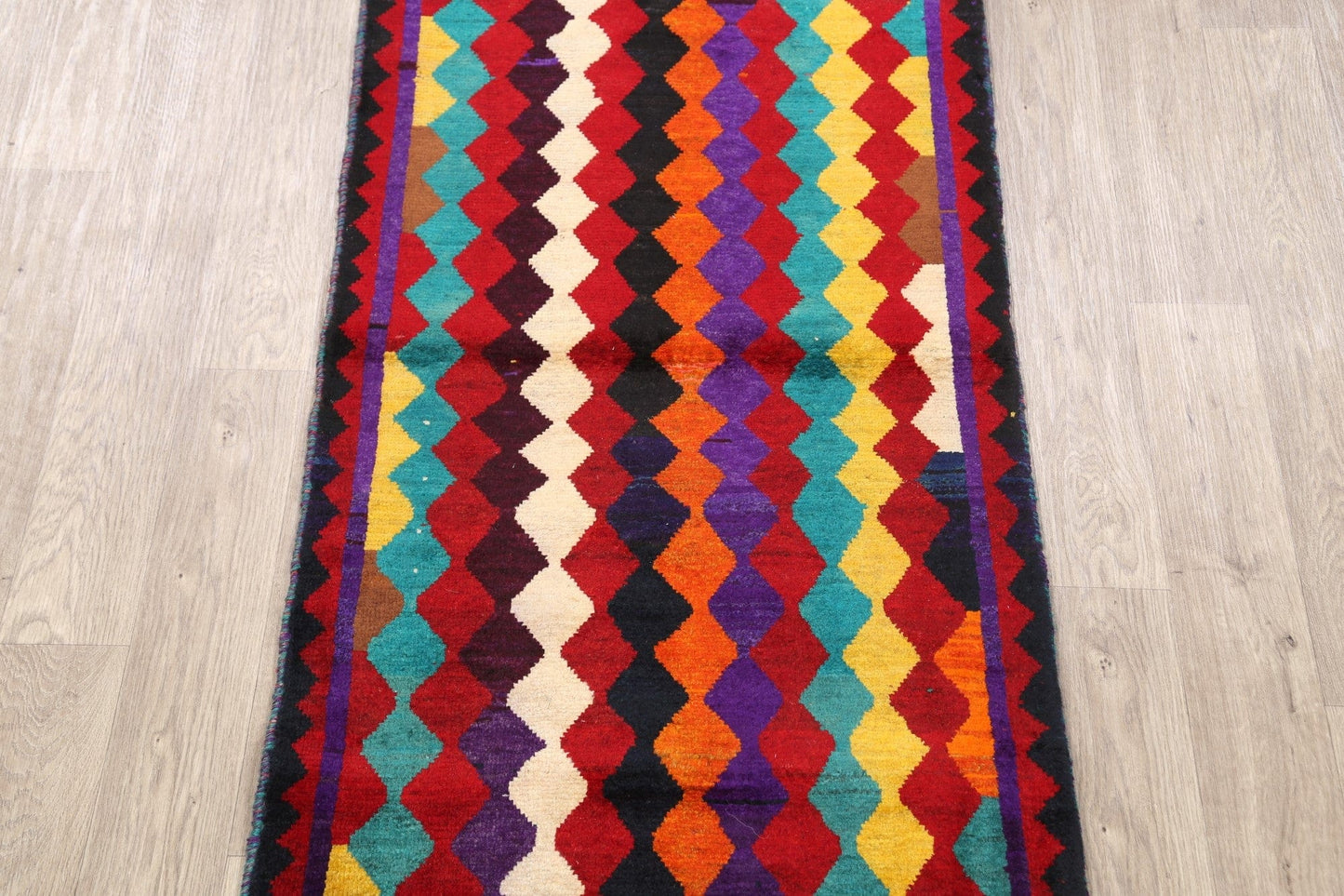 Geometric Gabbeh Persian Area Rug 3x6