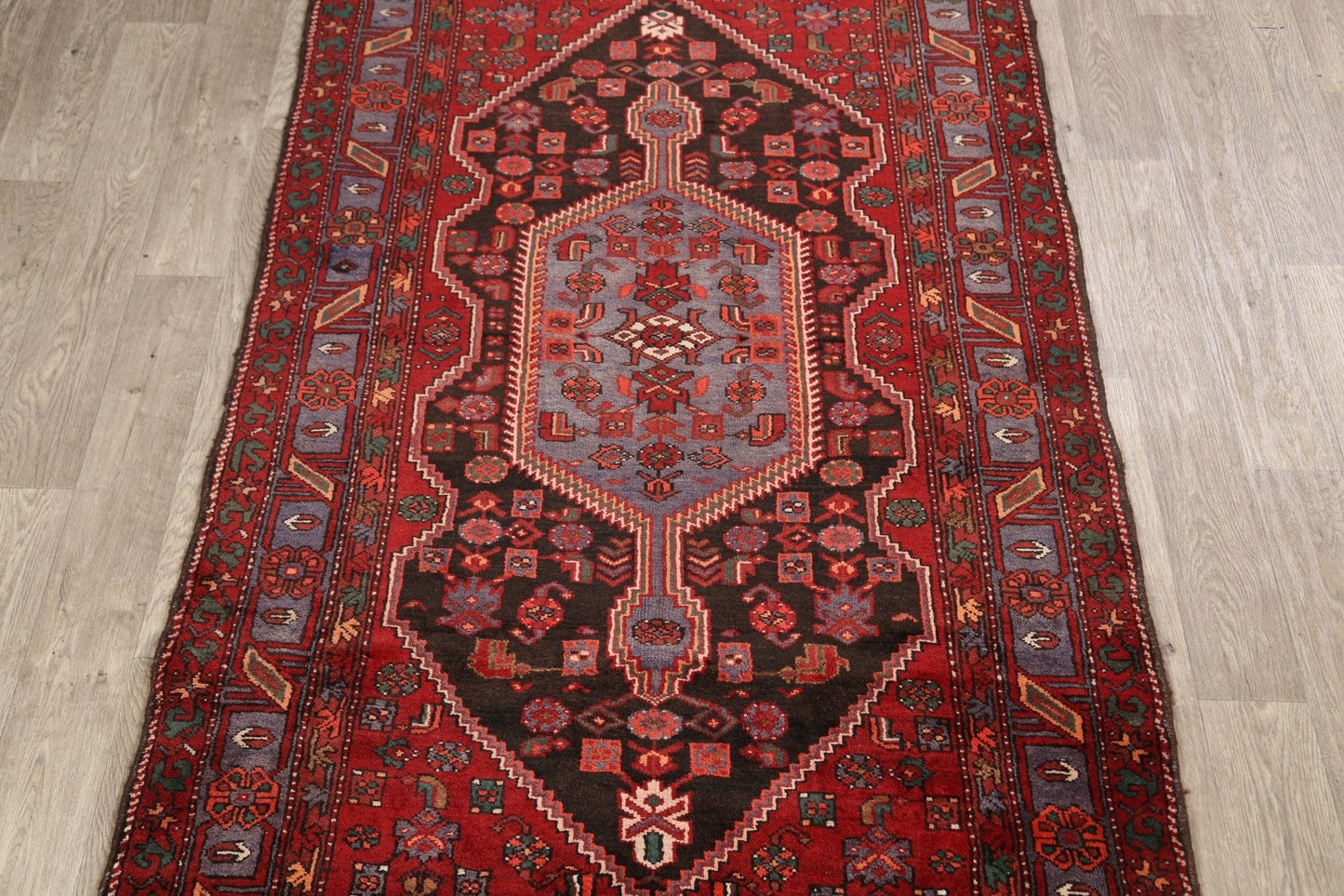 Tribal Hamedan Persian Area Rug 4x7