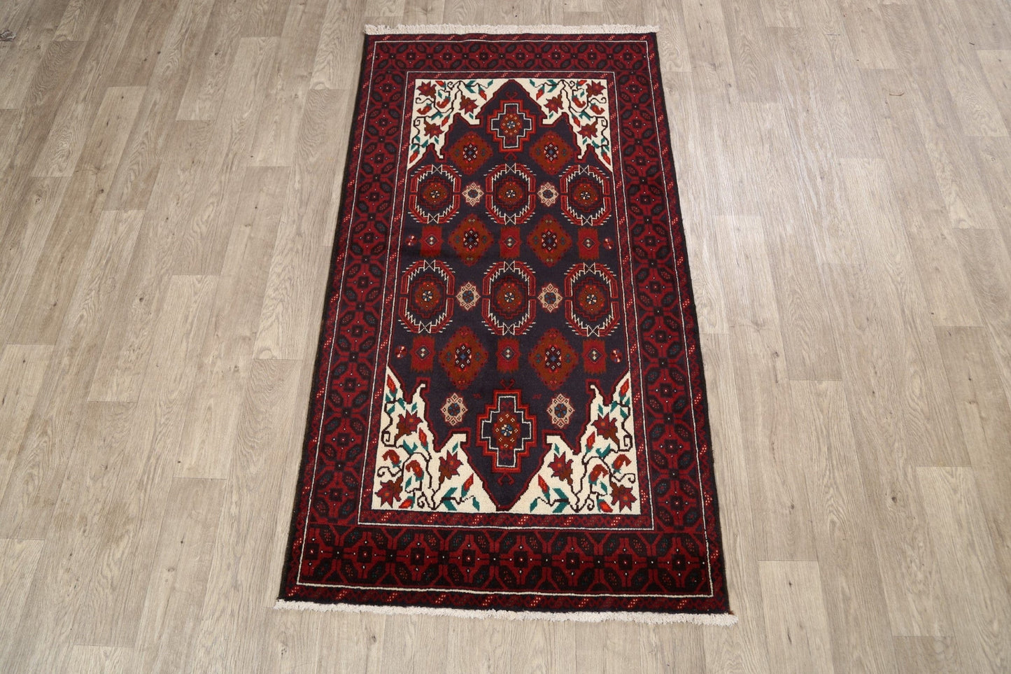 Balouch Afghan Oriental Area Rug 3x6