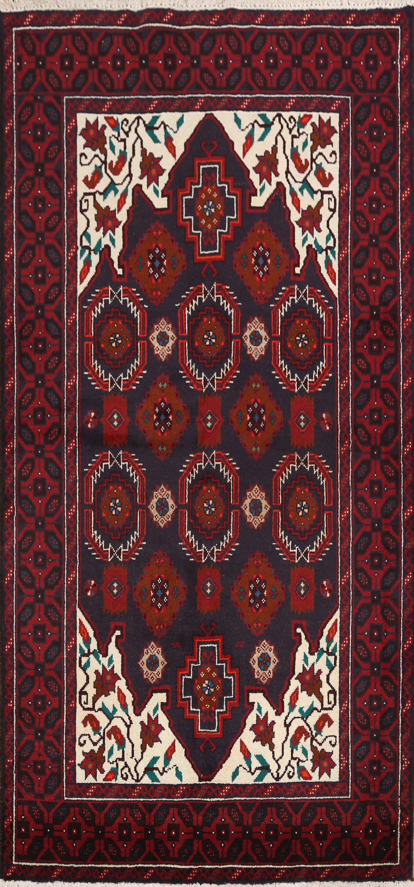 Balouch Afghan Oriental Area Rug 3x6