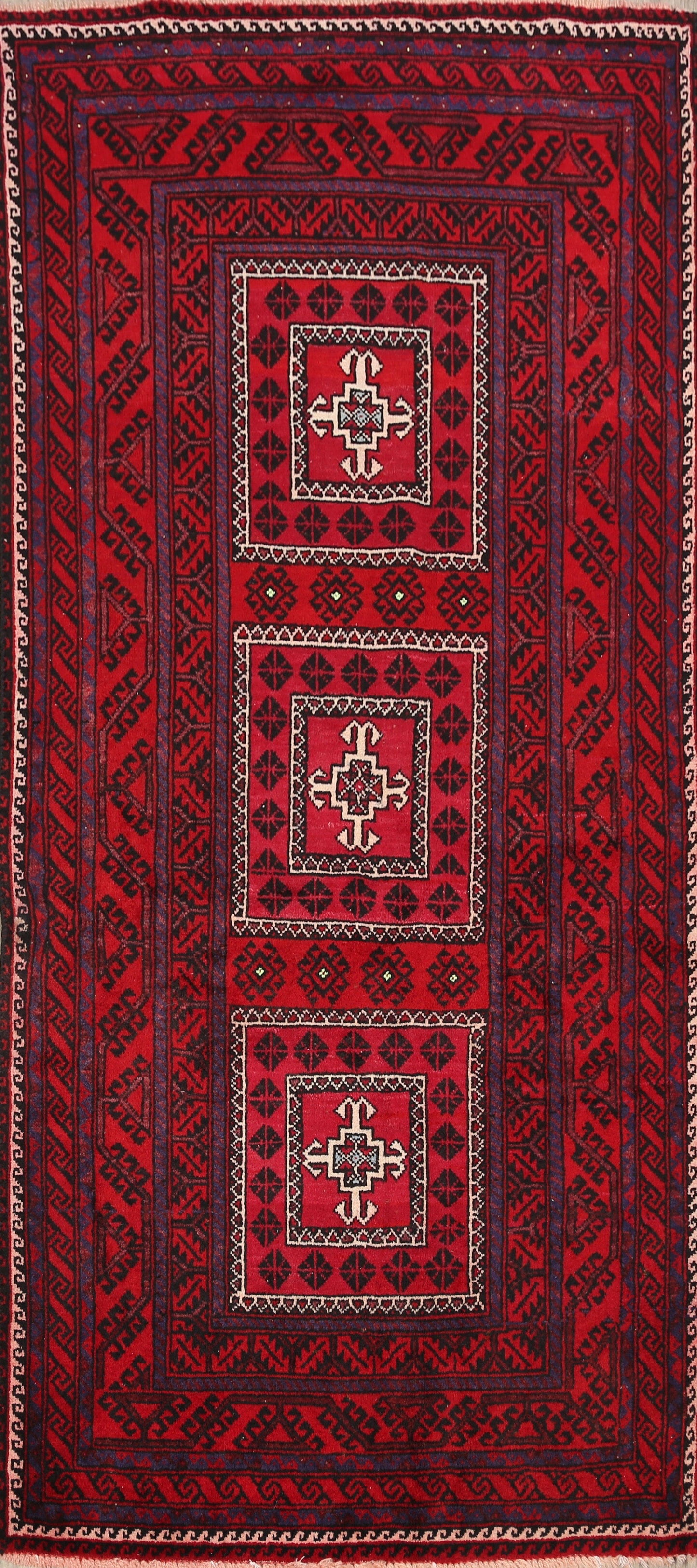 Balouch Afghan Oriental Area Rug 3x6