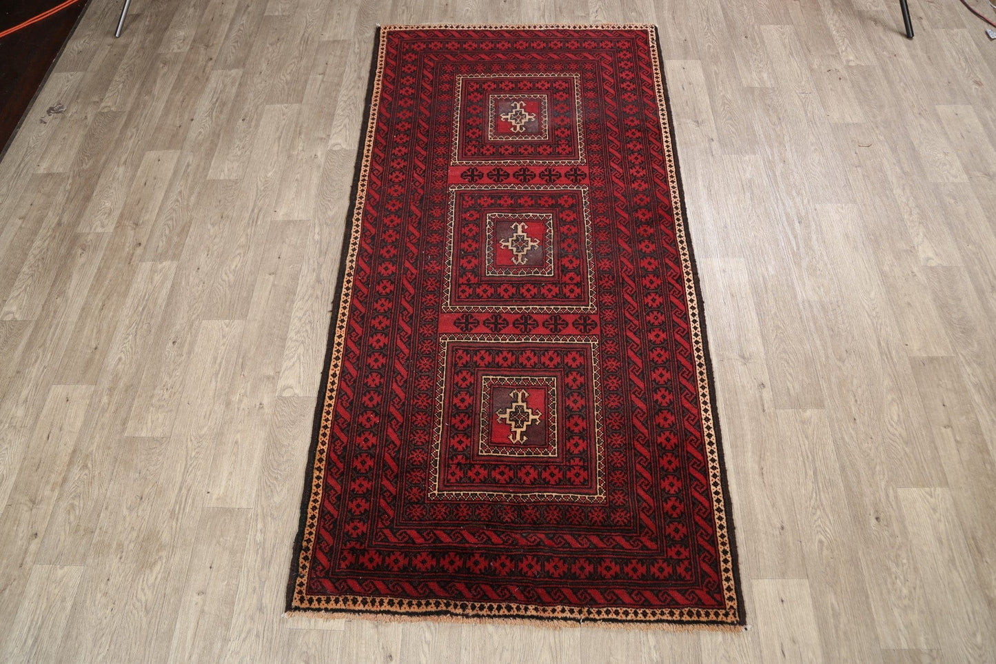 Balouch Afghan Oriental Runner Rug 4x8